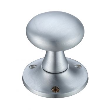 Click Here To Enlarge This Photo Of FB501SC - Zoo Hardware Fulton & Bray Mushroom Mortice Knob Furniture (Unsprung) 60mm Rose dia. Satin Chrome