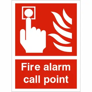 Self Adhesive Vinyl Fire Alarm Call Point Sign