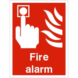Rigid Plastic (1mm) Fire Alarm Sign
