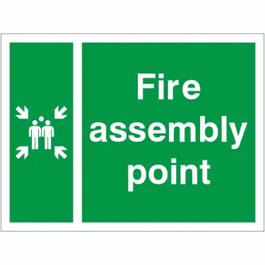 Click Here To Enlarge This Photo Of Self Adhesive Vinyl Fire Assembly Muster Point Sign