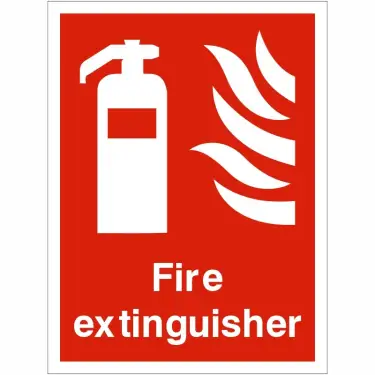 Click Here To Enlarge This Photo Of Self Adhesive Vinyl Fire Extinguisher Sign
