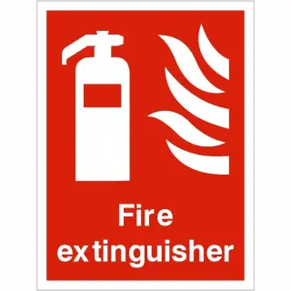 Self Adhesive Vinyl Fire Extinguisher Sign