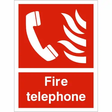 Click Here To Enlarge This Photo Of Self Adhesive Vinyl Fire Telephone Sign