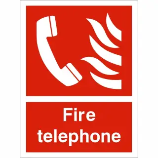 Self Adhesive Vinyl Fire Telephone Sign