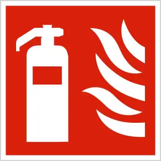 Rigid Plastic (1mm) Fire Extinguisher Symbol Sign