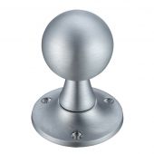FB502SC - Zoo Hardware Fulton & Bray Ball Mortice Knob Furniture (Unsprung) 60mm Rose dia. Satin Chrome