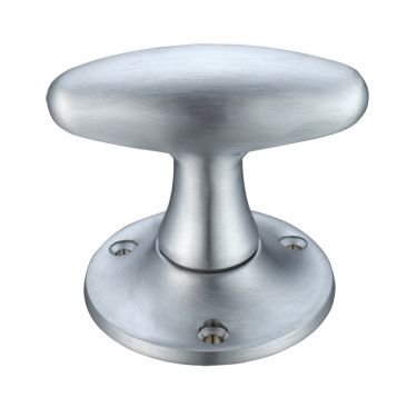 Click Here To Enlarge This Photo Of FB503SC - Zoo Hardware Fulton & Bray Extended Oval Mortice Knob Furniture (Unsprung) 60mm Rose dia. Satin Chrome