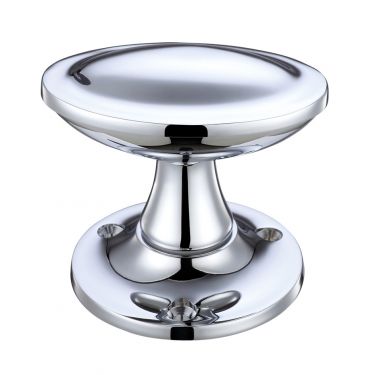 Click Here To Enlarge This Photo Of FB504CP - Zoo Hardware Fulton & Bray Oval Stepped Mortice Knob Furniture (Unsprung) 60mm Rose Dia Polished Chrome