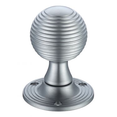 Click Here To Enlarge This Photo Of FB507SC - Zoo Hardware Fulton & Bray Queen Anne Mortice Knob Furniture (Unsprung) 60mm Rose dia. Satin Chrome