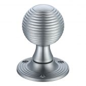FB507SC - Zoo Hardware Fulton & Bray Queen Anne Mortice Knob Furniture (Unsprung) 60mm Rose dia. Satin Chrome