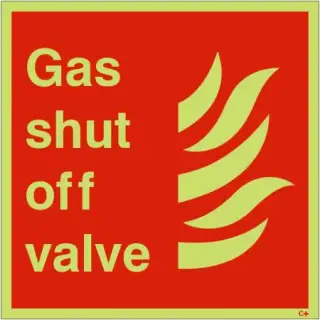 Photoluminescent (Glow in the Dark) Self Adhesive (Class C) In The Event Of Fire Lift Cover And Activate The Alarm Sign - 100mm x 100mm