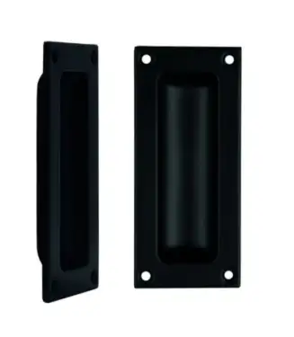Click Here To Enlarge This Photo Of FB90MB - Zoo Hardware Fulton & Bray Flush Pull - 102 x 45mm (13mm Depth) Matt Black