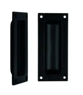 FB90MB - Zoo Hardware Fulton & Bray Flush Pull - 102 x 45mm (13mm Depth) Matt Black