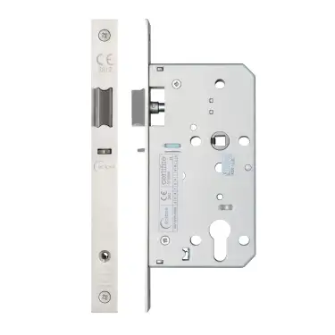 Click Here To Enlarge This Photo Of Eclipse 71414 DIN Nightlatch 60mm - (22mm Square Forend) - Satin Stainless Steel