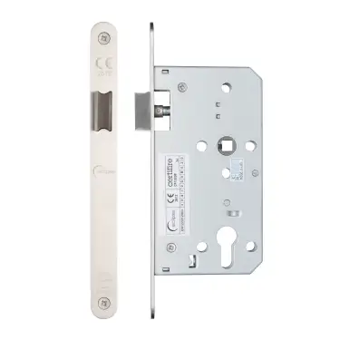 Click Here To Enlarge This Photo Of Eclipse 71421 DIN Latch 60mm - (22mm Radius Forend) - Satin Stainless Steel