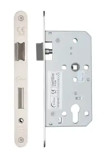 Eclipse 71440 DIN Euro Sashlock 55mm - (24mm Radius Forend) - Satin Stainless Steel