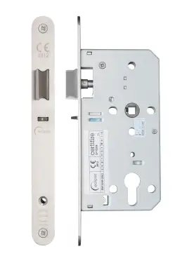 Click Here To Enlarge This Photo Of Eclipse 71444 DIN Nightlatch 55mm - (24mm Radius Forend) - Satin Stainless Steel