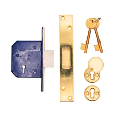Click Here To Enlarge This Photo Of TSSRETROMDL25B - TSS Retro Fit British Standard 5 Lever Mortice Deadlock 67mm Polished Brass (Chubb 3G114E)