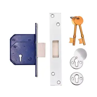 TSSRETROMDL25S - TSS Retro Fit British Standard 5 Lever Mortice Deadlock 67mm Satin Chrome (Chubb 3G114E)