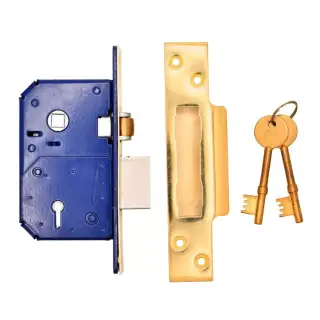 TSSRETROMSL25B - TSS Retro Fit British Standard 5 Lever Mortice Sashlock 67mm Polished Brass (Chubb 3K74E)