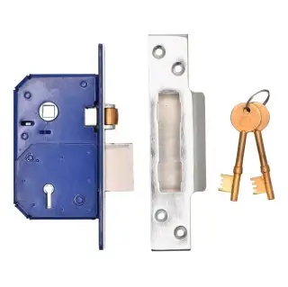 TSSRETROMSL3S - TSS Retro Fit British Standard 5 Lever Mortice Sashlock 79mm Satin Chrome (Chubb 3K74E)