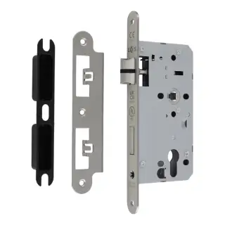 DLX7255EPSSS/R - Carlisle Brass Eurospec DIN Euro Sashlock 55mm Backset (Radius Forend) - Satin Stainless Steel
