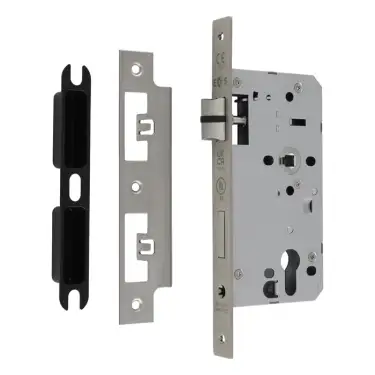 Click Here To Enlarge This Photo Of DLX7255EPSSS - Carlisle Brass Eurospec DIN Euro Sashlock 55mm Backset (Square Forend) - Satin Stainless Steel