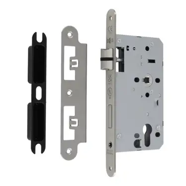 Click Here To Enlarge This Photo Of DLX7260EPSSS/R - Carlisle Brass Eurospec DIN Euro Sashlock 60mm Backset (Radius Forend) - Satin Stainless Steel