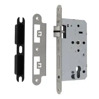 DLX7260EPSSS/R - Carlisle Brass Eurospec DIN Euro Sashlock 60mm Backset (Radius Forend) - Satin Stainless Steel