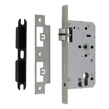 Click Here To Enlarge This Photo Of DLX7260EPSSS - Carlisle Brass Eurospec DIN Euro Sashlock 60mm Backset (Square Forend) - Satin Stainless Steel