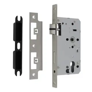 DLX7260EPSSS - Carlisle Brass Eurospec DIN Euro Sashlock 60mm Backset (Square Forend) - Satin Stainless Steel
