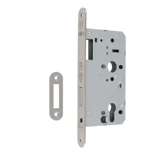 DLX0060EPSSS/R - Carlisle Brass Eurospec DIN Euro Deadlock 60mm Backset (Radius Forend) - Satin Stainless Steel