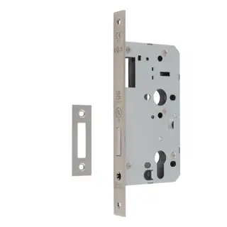 DLX0055EPSSS - Carlisle Brass Eurospec DIN Euro Deadlock 55mm Backset (Square Forend) - Satin Stainless Steel