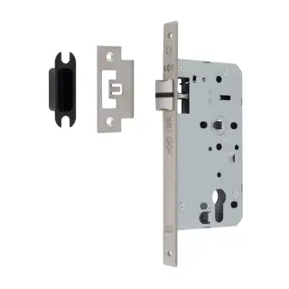 DLX0055LSSS - Carlisle Brass Eurospec DIN Latch 55mm Backset (Square Forend) - Satin Stainless Steel