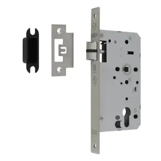 DLX0060LSSS - Carlisle Brass Eurospec DIN Latch 60mm Backset (Square Forend) - Satin Stainless Steel