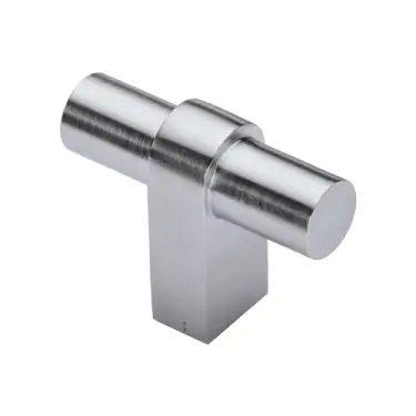 Click Here To Enlarge This Photo Of C2482-SC Heritage Brass Industrial T-Bar Cabinet Knob Satin Chrome Finish