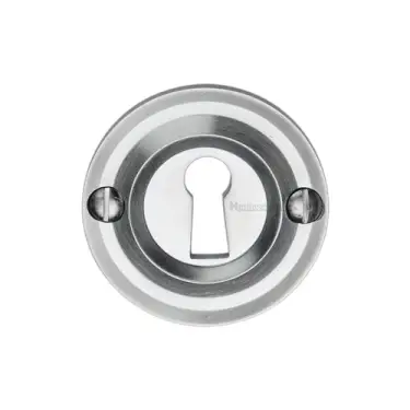 Click Here To Enlarge This Photo Of V1016-SC Heritage Brass Open Keyhole Round Satin Chrome Finish
