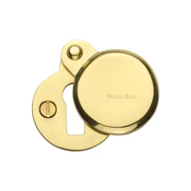 Click Here To Enlarge This Photo Of V1023-PB Heritage Brass Covered Keyhole Round  Polished Brass Finish