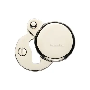Click Here To Enlarge This Photo Of V1023-PNF Heritage Brass Covered Keyhole Round  Polished Nickel Finish
