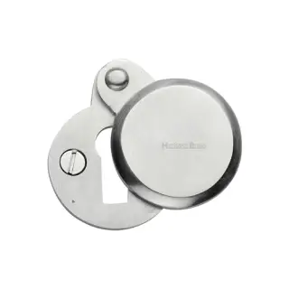 V1023-SC Heritage Brass Covered Keyhole Round  Satin Chrome Finish