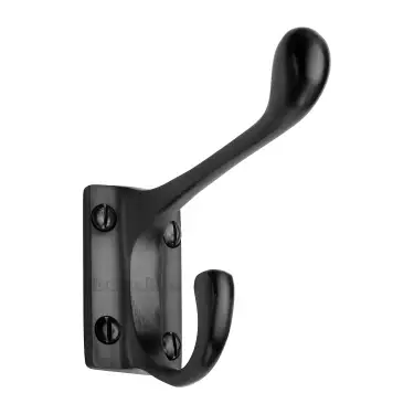 Click Here To Enlarge This Photo Of V1056-BKMT Heritage Brass Ball End Hat & Coat Hook Matt Black Finish