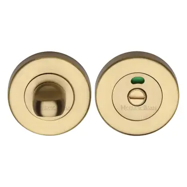 Click Here To Enlarge This Photo Of V4046-SB Heritage Brass Indicator Turn & Release For Bathroom Doors Satin Brass Finish