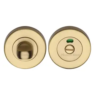 V4046-SB Heritage Brass Indicator Turn & Release For Bathroom Doors Satin Brass Finish