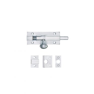 Click Here To Enlarge This Photo Of FB55SC - Zoo Hardware Fulton & Bray Architectural Barrel Bolt 75mm x 30mm Satin Chrome