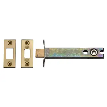 Click Here To Enlarge This Photo Of YKBDB5N-SB M.Marcus York Architectural Tubular Bathroom Deadbolt 5" Satin Brass Finish