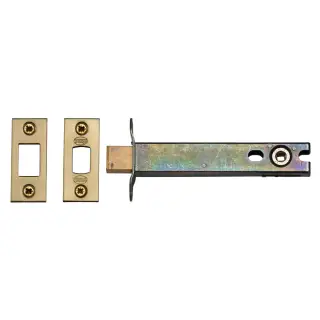 YKBDB5N-SB M.Marcus York Architectural Tubular Bathroom Deadbolt 5" Satin Brass Finish