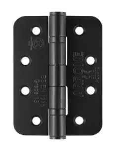 AR8182-BLK-A1 Hoppe Arrone 102mm x 76mm x 3mm Grade 13 Radius Ball Bearing Butt Hinges - Matt Black (50016945)