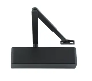 AR1500-BLK/BLK Hoppe Arrone Size 2-4 Overhead Spring Door Closer c/w Backcheck - Matt Black (50023895)