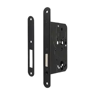 AR912-R-60-BLK Hoppe Arrone DIN Mortice Deadlock Case Radius Forend (60mm Backset) - Matt Black (50026136)