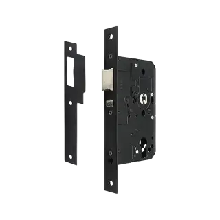AR914-S-60-BLK Hoppe Arrone DIN Mortice Nightlatch Case Square Forend (60mm Backset) - Matt Black (50026197)